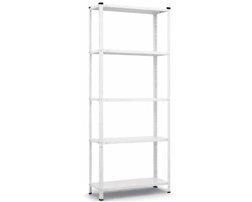 Стелаж металевий 170х75х30 см Siker P7530 білий 5 полиць