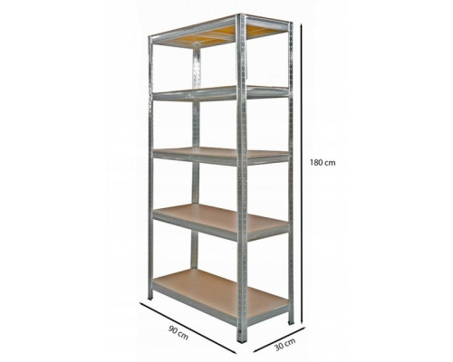 Стелаж металевий 180x90x30 Siker G9030 5 полиць