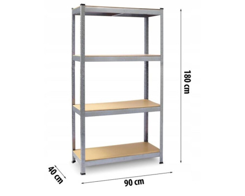 Стелаж металевий 180x90x40 Siker G9040 4 полиці