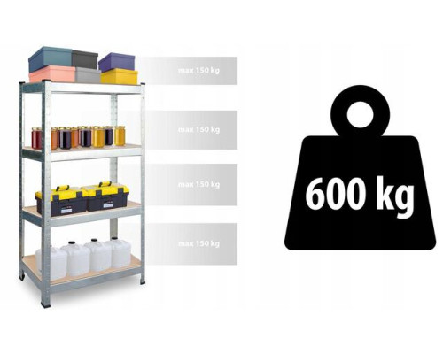 Стелаж металевий 180x90x40 Siker G9040 4 полиці