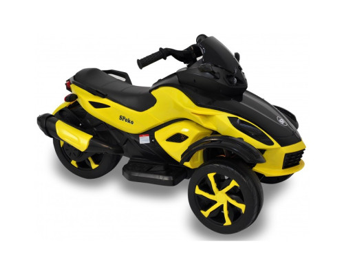 Дитячий електромотоцикл трицикл Spoko SP-610 жовтий