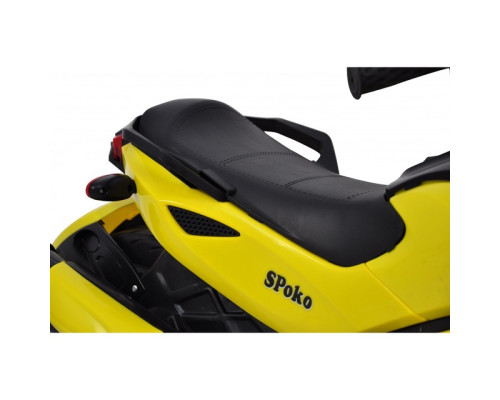 Дитячий електромотоцикл трицикл Spoko SP-610 жовтий