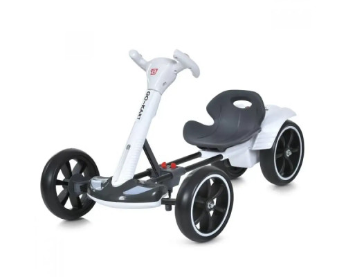 Дитячий складаний електромобіль Go-Kart з акумулятором і пультом електрокар до 50 кг Білий 
