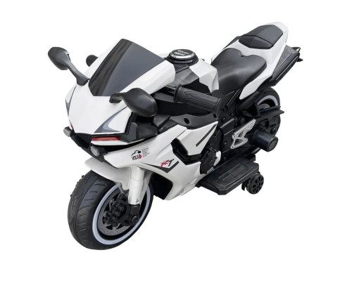 Дитячий електромотоцикл VOLSO VS1900W 40W, 12V, акумулятор 4.5Ah, білий — електричний мотоцикл для дітей від 3 років