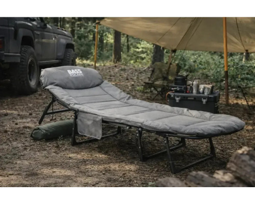 Складане туристичне ліжко 200×64×30 см Bass Polska BH 31008 кемпінгове військове до 165 кг з металевим каркасом