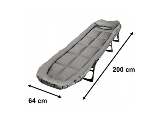 Складане туристичне ліжко 200×64×30 см Bass Polska BH 31008 кемпінгове військове до 165 кг з металевим каркасом