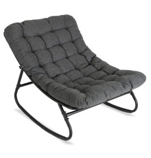 М'яке крісло-гойдалка MEBEL ELITE AURORA ME.AURORA/P/T/FW сірого кольору інтер'єрне крісло для відпочинку