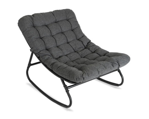 М'яке крісло-гойдалка MEBEL ELITE AURORA ME.AURORA/P/T/FW сірого кольору інтер'єрне крісло для відпочинку