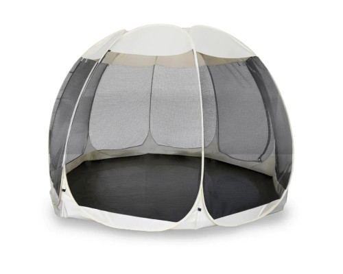 Садова альтанка-павільйон MEBEL ELITE Cama ME.CAMA/350/BZ/CZ/T/OGR/Paw 354 см з москітною сіткою, шатро для саду і дачі, бежева