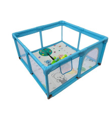 Дитячий розкладний манеж Avko 120х120см Blue + кульки та килимок 