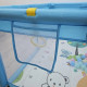 Дитячий розкладний манеж Avko 120х120см Blue + кульки та килимок 