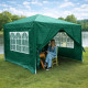 Садовий павільйон / альтанка / торговий тент (3x4x2,5 м) 4 стінки, з вікнами, Зелений