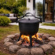 Туристичний чавунний казан 8 л Garden Line на 3 ніжках з кришкою та ручкою для перенесення (Польща