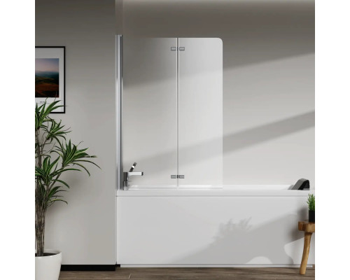 Скляна шторка для ванни AVKO Glass RDW02-J2 50+40x140 6мм