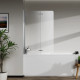 Скляна шторка для ванни AVKO Glass RDW02-J2 50+40x140 6мм