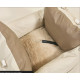 Автокрісло-лежанка для собак і котів в авто (переноска-сумка), бежево-коричневе, Volso C022B
