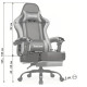 Крісло офісне з підставкою для ніг Bonro B-059 сіре (42412134)