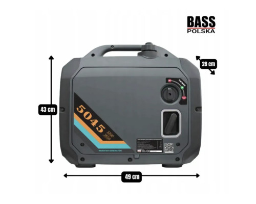 Інверторний бензиновий генератор 3,5 кВт 230В Bass Polska Sinus Zero чистий синус